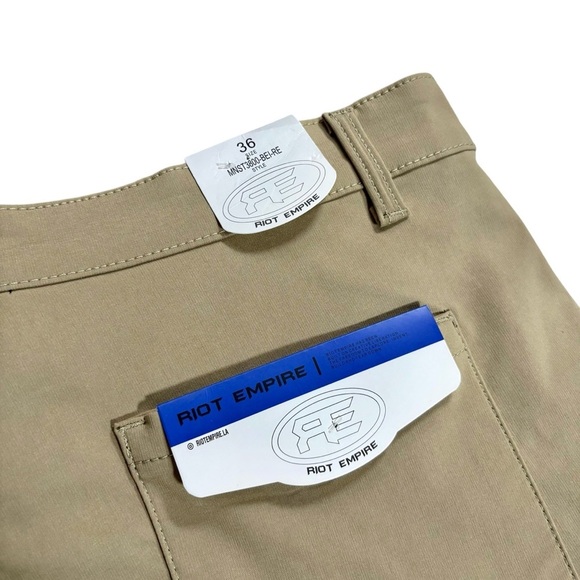 NWT Riot Empire Easy Motion Active Cargo Shorts, Size 36 - Picture 8 of 13